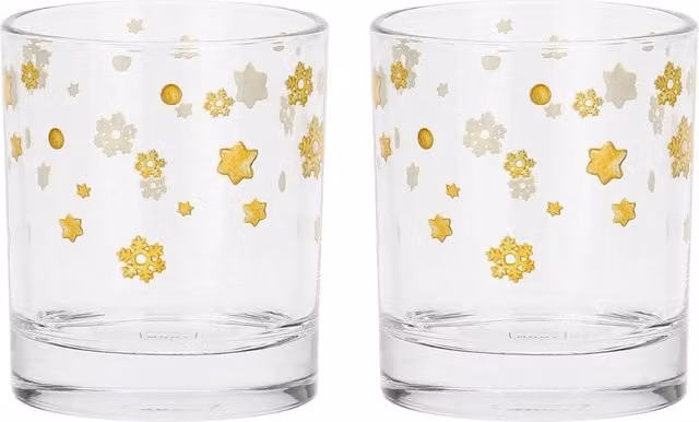 Set di 2 bicchieri tumbler in vetro trasparente Thun per adulti