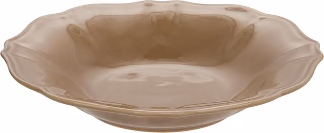 Piatto fondo Arcoroc in ceramica collezione Baroque colore beige, Diametro: 22 cm