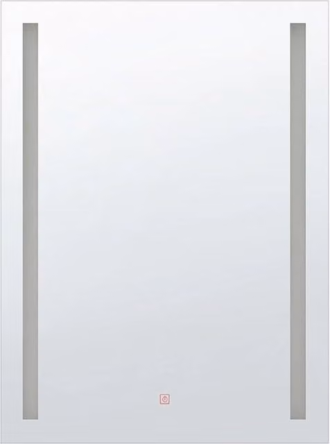 Specchio da parete BELIANI rettangolare con LED e touch switch, disponibile in argento o bianco, L: 70 cm, H: 90 cm