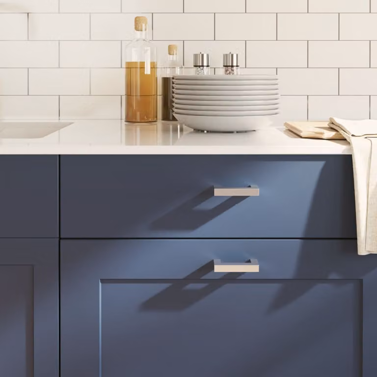 Set di 20 maniglie per mobili vidaXL in acciaio inox spazzolato colore argento