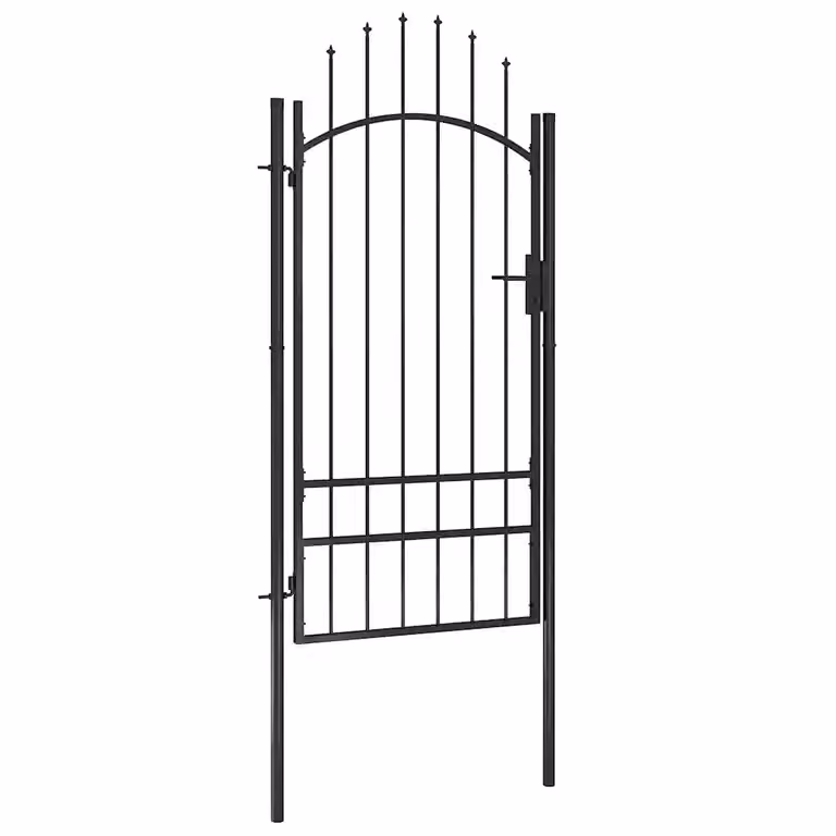 Cancello singolo a battente vidaXL in acciaio nero L: 100 cm, H: 250 cm