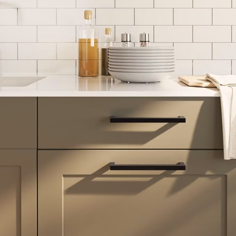 Set di 20 maniglie per mobili a barra vidaXL in acciaio inox nero opaco
