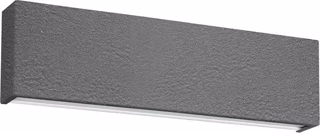 Applique a parete Linea Light Box con illuminazione LED biemissione up/down, dimmabile, design moderno rettangolare in metallo e plastica, colore grigio