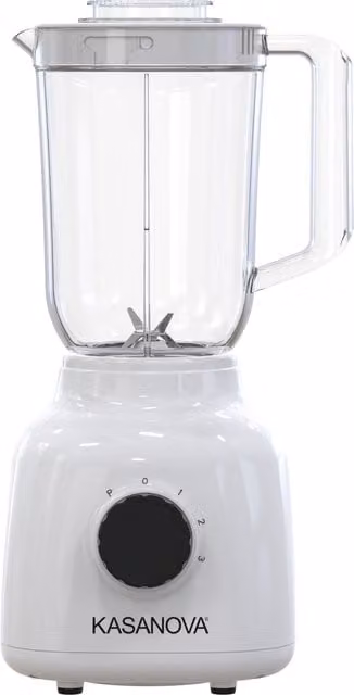 Frullatore elettrico Kasanova bianco con lame in acciaio inox, 400 W e capacità 1,5 l, funzione pulse