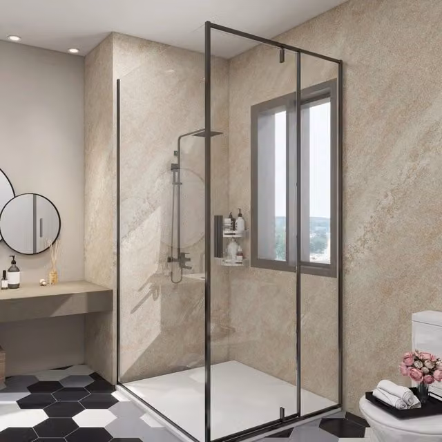 Set di 12 pannelli decorativi in PVC neu.haus per parete con effetto pietra color beige Cream Stone
