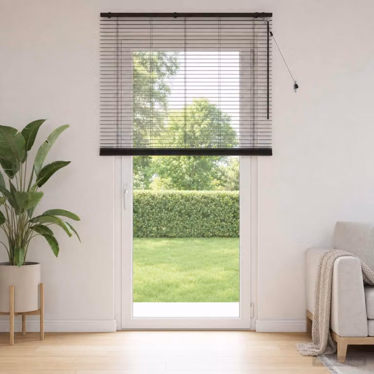 vidaXL Tenda Veneziana Semi-trasparente Marrone L: 160 cm, H: 250 cm, Larghezza lamelle: 35 mm