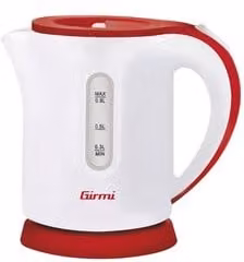 Bollitore elettrico Girmi BL10 da 0,8 l, 1100W, Bianco e Rosso con spegnimento automatico
