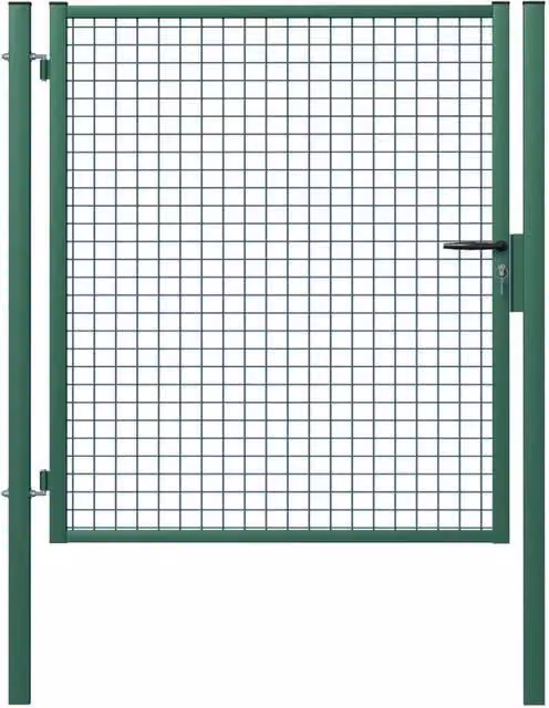 Cancello pedonale a battente FERRO BULLONI Garden in acciaio verde H 175 x L 100 cm