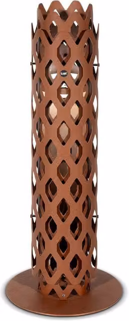 Lampada da esterno a palo Slamp Charlotte LED colore Corten brown e grey