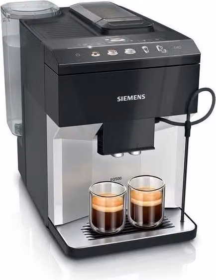 Siemens EQ.500 Classic Macchina da caffè Automatica con Touch Display, Serbatoio rimovibile da 1,9 l, 15 bar, 1500 W, Argento e Nero