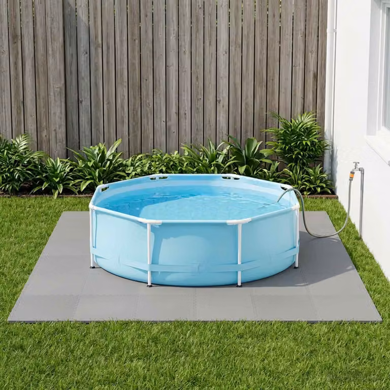 vidaXL Tappetino per piscina in schiuma EVA Grigio 18 m² 50 pezzi