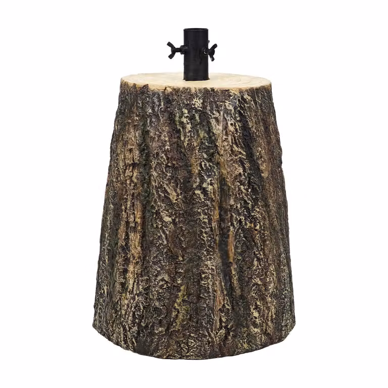 Base per Albero di Natale a Tronco VESTIAMO CASA, Colore Marrone e Nero, H: 49,5 cm, Diametro: 33,5 cm