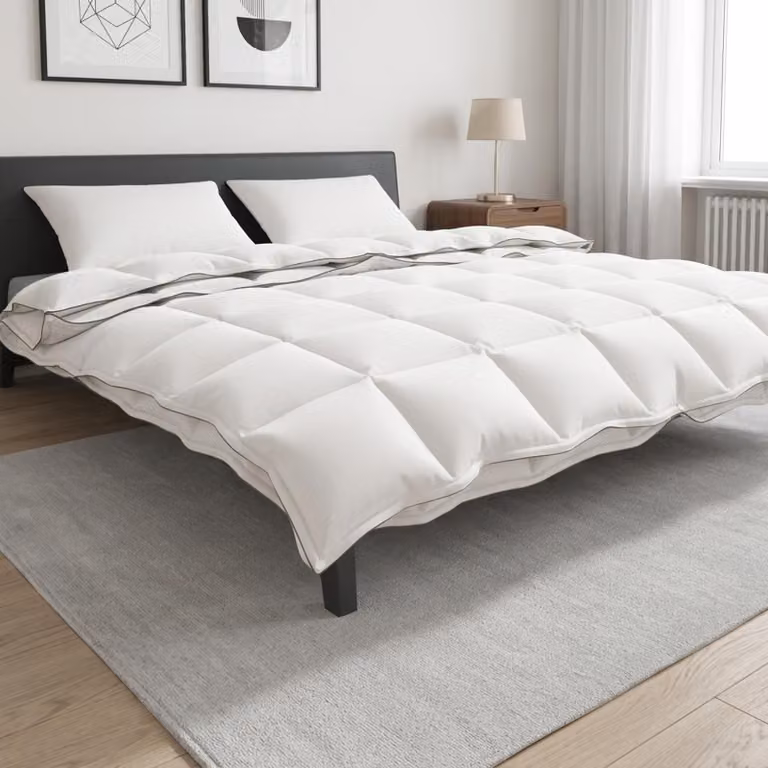 Set di 3 piumoni e cuscini vidaXL in bambù e cotone, bianco, 200 x 200 cm