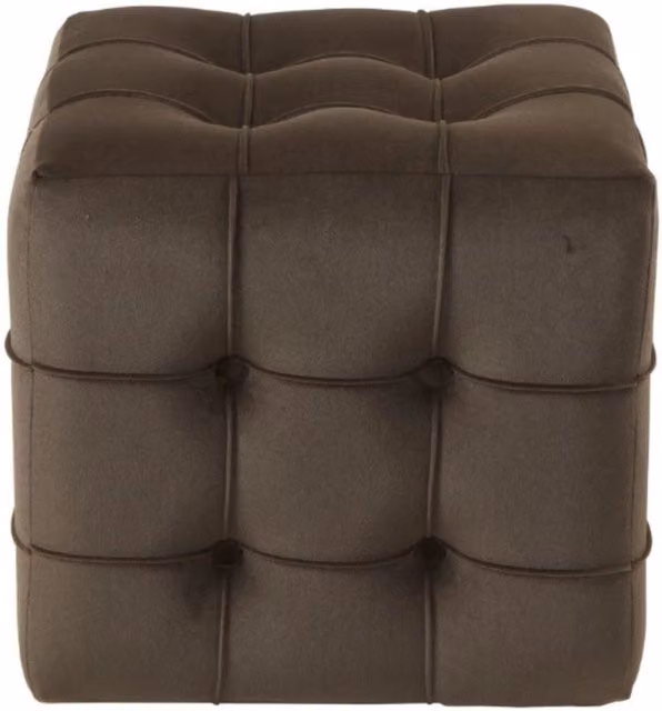 Pouf cubico in velluto Habitat marrone L/P/H: 42 x 42 x 42 cm