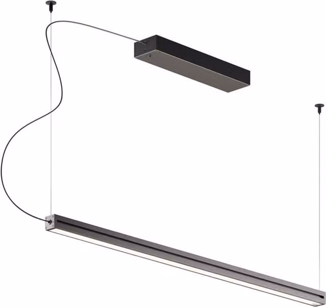 Lampada a sospensione Fabbian Light Glide LED dimmabile in bianco o nero