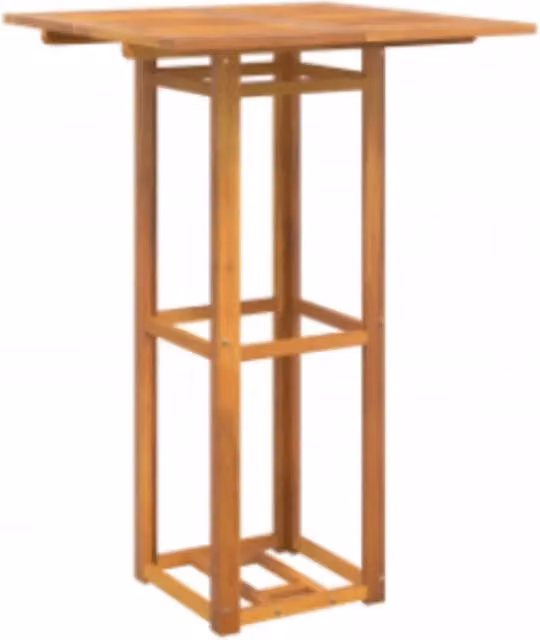 Tavolo da Bistrot da Giardino Quadrato in Legno di Acacia Marrone L/P/H: 75 x 75 x 110 cm
