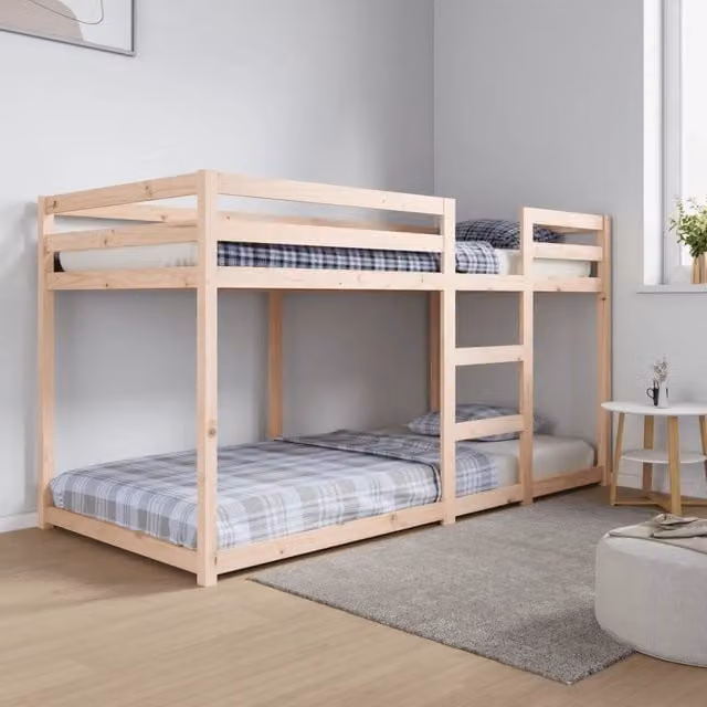 vidaXL Letto a Castello in Legno di Pino Massello senza Materasso L/P/H: 200 x 90 x 175,5 cm