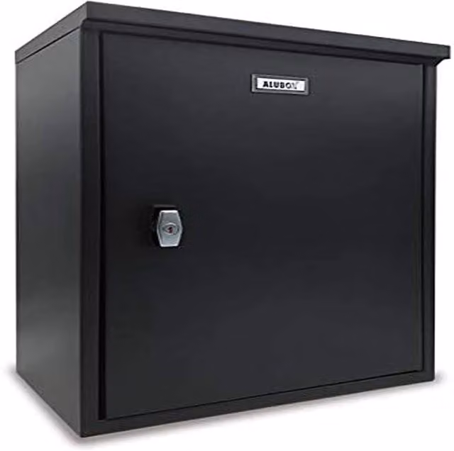 Cassetta per pacchi ALUBOX EASYBOX in lamiera zincata nera L/P/H: 59 x 43,5 x 34 cm