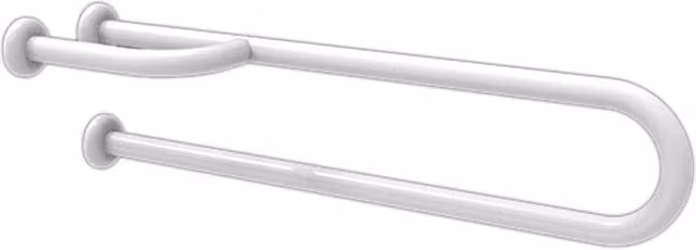 Maniglione a barra fissa Goman in acciaio inox bianco opaco con rinforzo universale, L: 80 cm