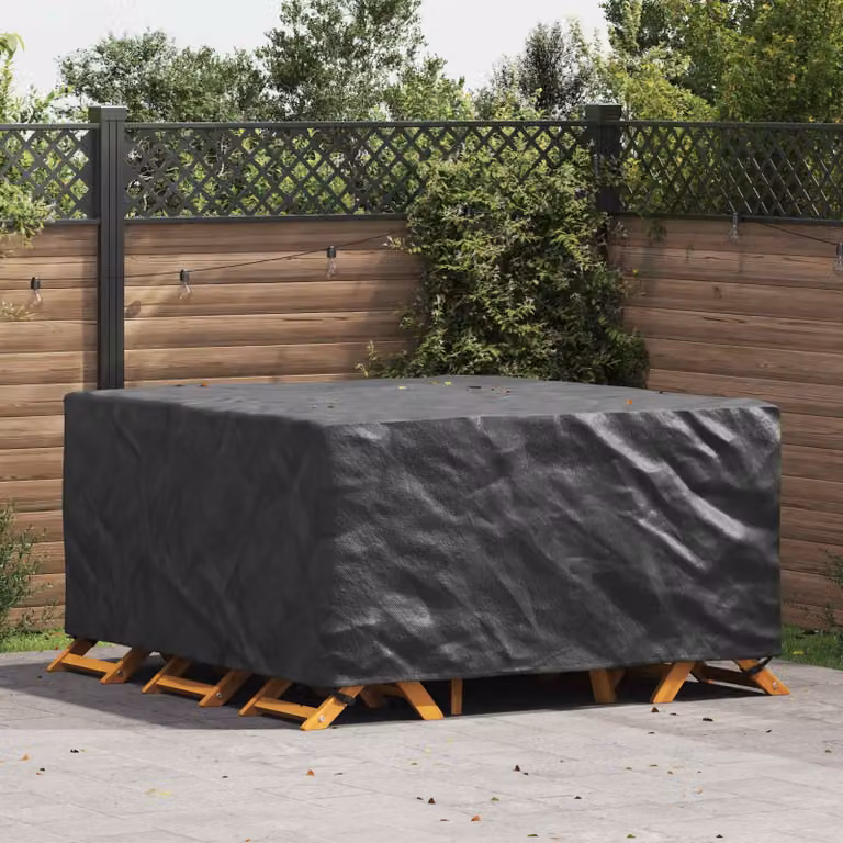 Copertura per mobili vidaXL impermeabile, colore nero, L: 180 cm, P: 190 cm, H: 85 cm