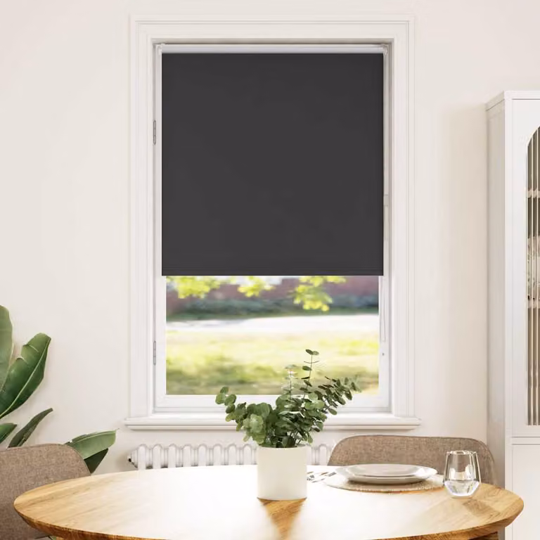 Tenda a Rullo Oscurante vidaXL in Poliestere, Colore Antracite o Nero, L: 75 cm x H: 150 cm