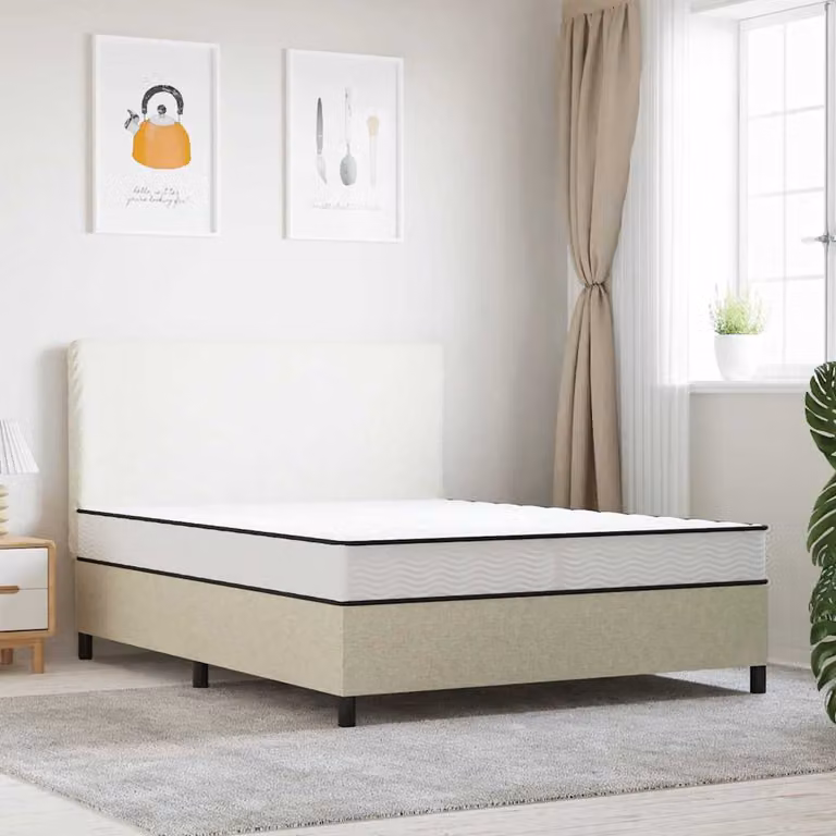 vidaXL Materasso a Molle Bonnell Medio con Rivestimento Rimovibile, L/P: 140 x 190 cm