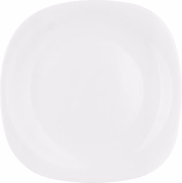 Piatto piano Parma Bormioli Rocco in vetro temperato bianco, diametro: 27 cm