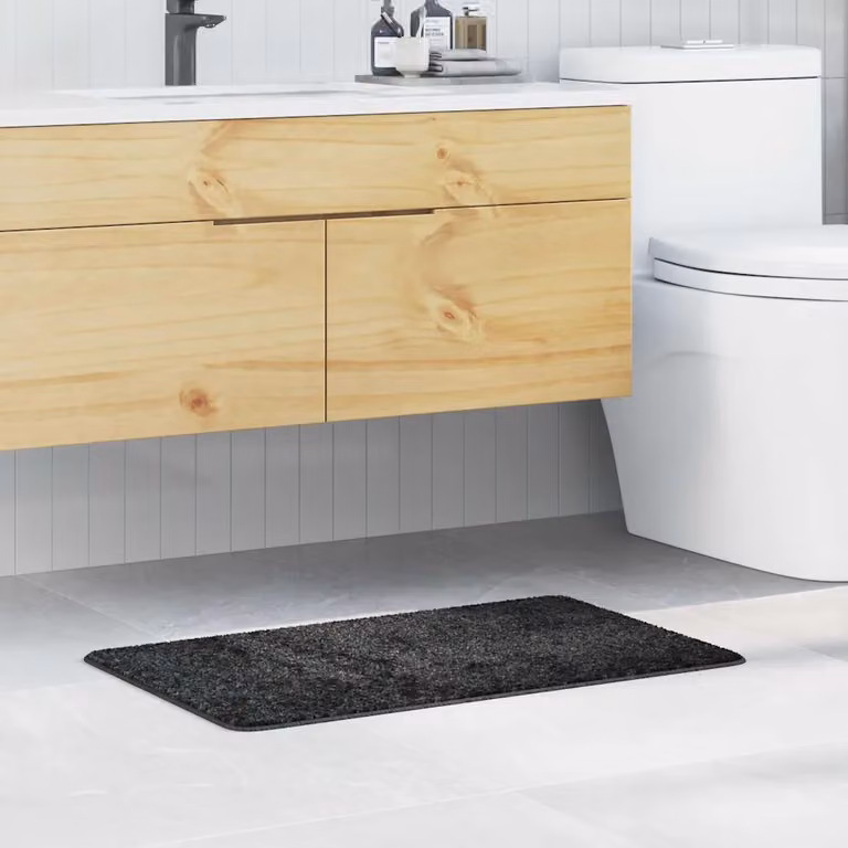 Tappetino da bagno antiscivolo vidaXL Grigio antracite L 50 cm x P 80 cm