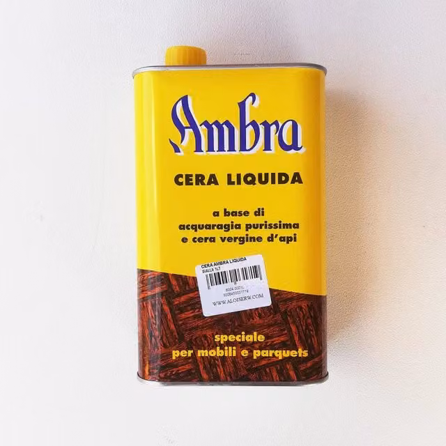 Cera liquida Ambra Multichimica a base di acquaragia purissima e cera vergine d'api, 1 l