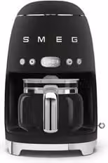 Macchina da caffè americano Smeg 50 Style DCF02BLMEU Black con caraffa in vetro e potenza 1050W
