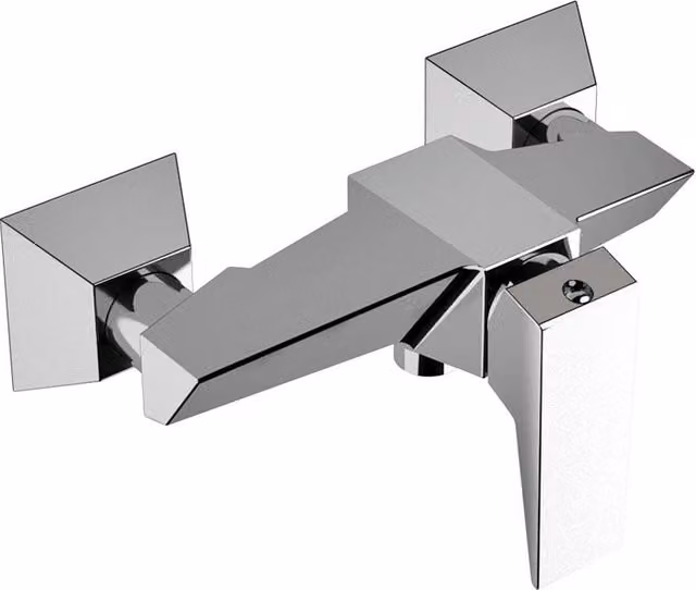 Rubinetto doccia esterno a leva singola Daniel Rubinetterie serie Speed in ottone cromato argento