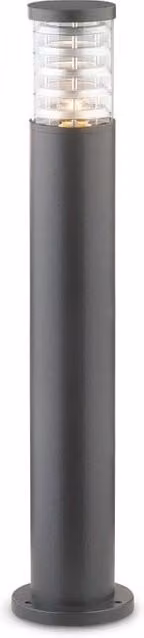 Piantana da esterno moderna IDEAL LUX in alluminio e vetro nero con 1 luce E27, H 80 cm
