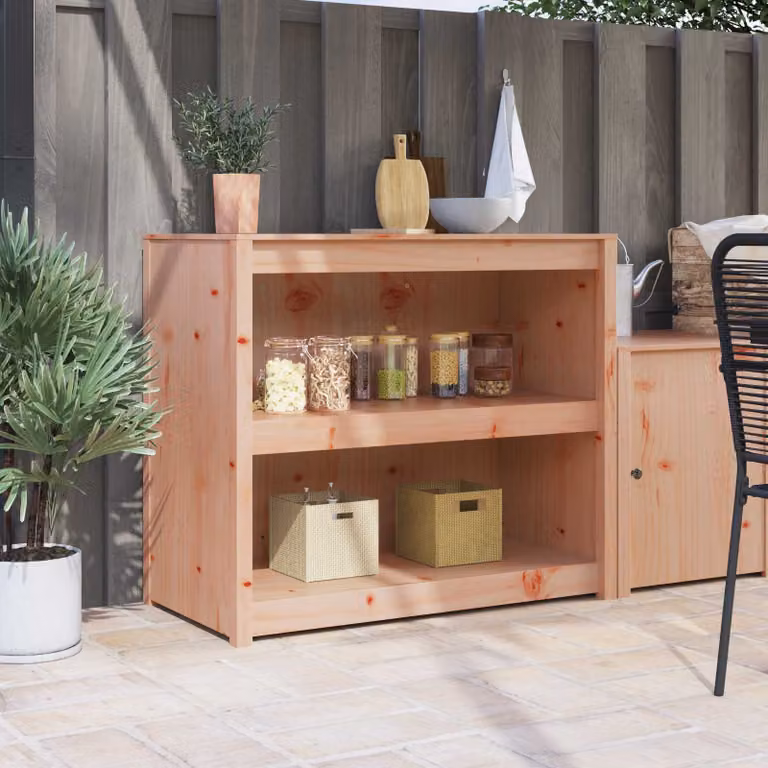Mobile da cucina moderno vidaXL in legno di pino marrone L: 106 cm, P: 55 cm, H: 92 cm