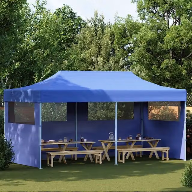 Tenda Hip Videx Blu con Finestra in Poliestere e Acciaio L: 580 cm, P: 315 cm, H: 291 cm