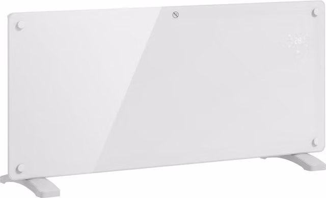 Stufetta Elettrica a Convezione HOMCOM 2000W con Telecomando, Timer e Temperatura Regolabile, Bianco