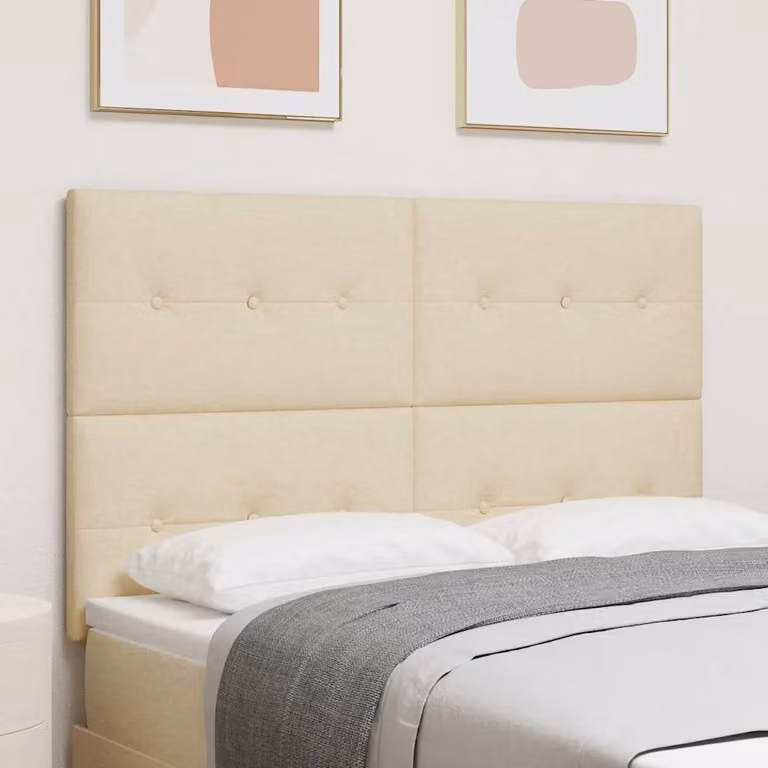 Testiera regolabile in altezza vidaXL in tessuto beige per letto 160 cm