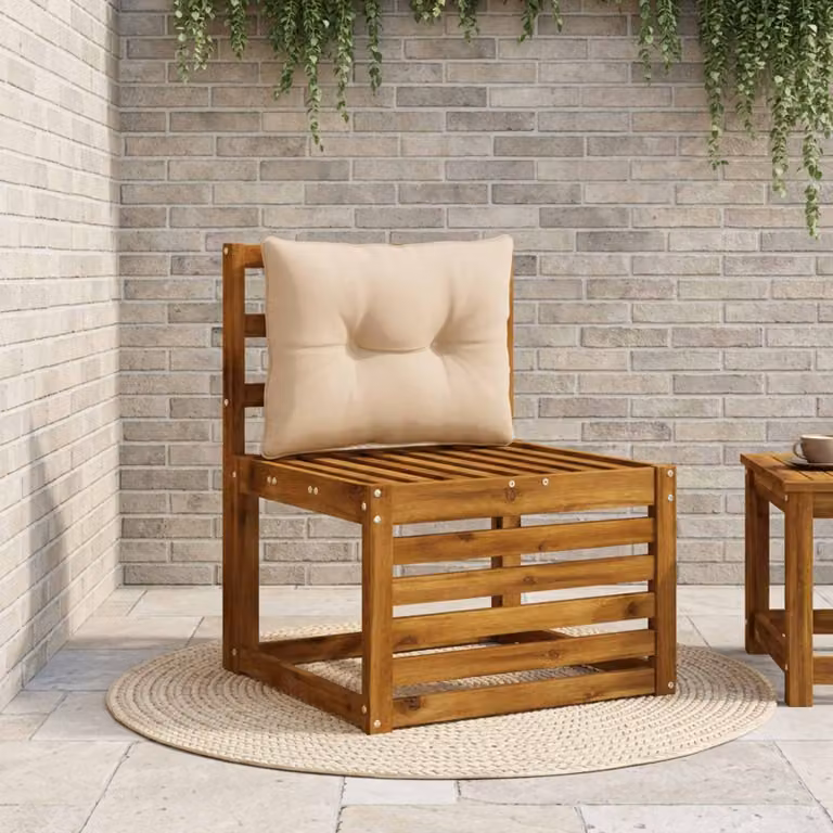 Cuscino per schienale vidaXL PUTTEN in 100% poliestere, beige/marrone