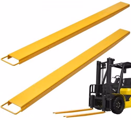 Coppia di Forche per Pallet VEVOR in Acciaio Giallo, Lunghezza: 213 cm, Capacità di Carico Max: 1815 T, Compatibili con Benne di Trattori e Minipale
