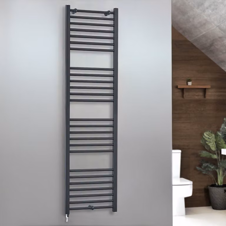 Scaldasalviette Elettrico ECOSO di Hudson Reed, Colore Antracite, H 180 cm x L 50 cm