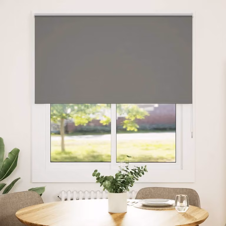 Tenda a Rullo Oscurante vidaXL Grigia in Poliestere L: 120 cm x H: 150 cm
