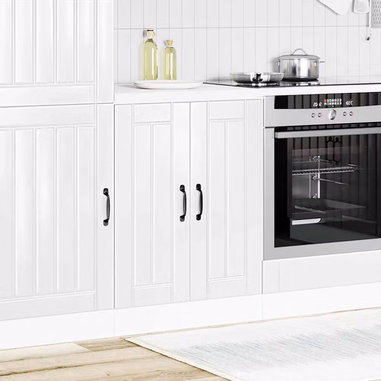 Base lavello mobile vidaXL Lucca bianco lucido in legno multistrato e MDF L: 60,0 cm, P: 46,0 cm, H: 81,5 cm