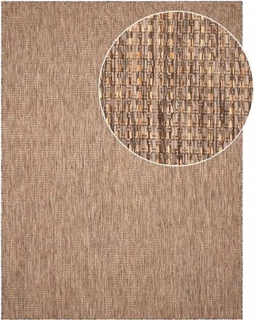 Tappeto Navona beige per interni ed esterni, modello rettangolare a trama piatta, L: 120 cm x P: 160 cm