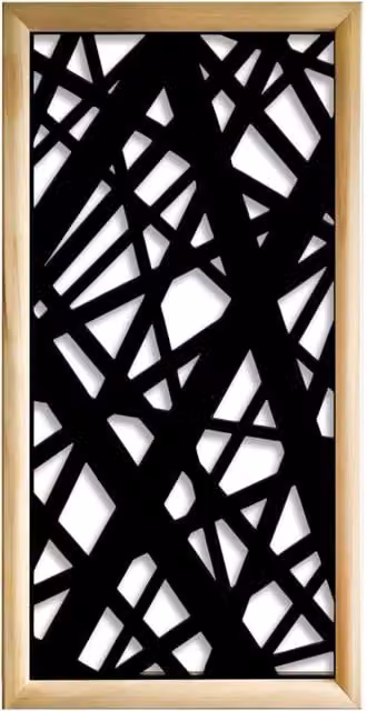 Moduli Decorativi DIAGONAL LARGE Signorbit in Legno e PVC, Colore: Nero, L: 73 cm, H: 148 cm, P: 64 cm