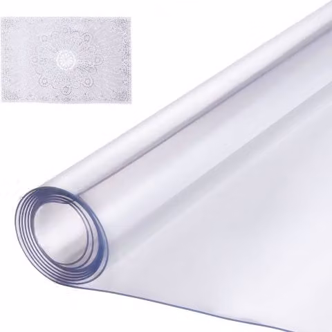 Tovaglia protettiva trasparente VEVOR in PVC impermeabile, L: 91,4 cm x P: 121,9 cm