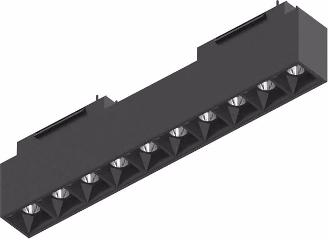 Sistema Binario Arca Accent IDEAL LUX in Alluminio Nero con LED da 15W e Luce Naturale 4000K