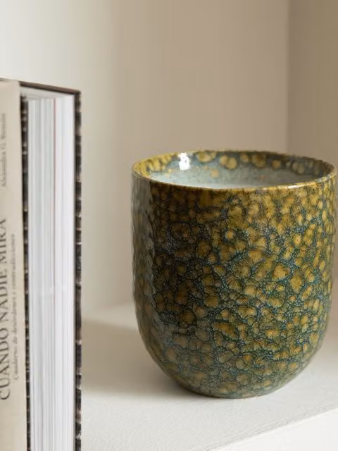 Candela Galdana verde grande in ceramica Kenay Home