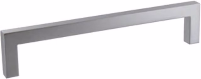 Set di 25 maniglie a barra Zama in zinco e ottone, colore argento cromo opaco, lunghezza 160 mm