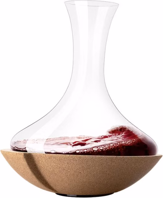 Decanter in vetro e sughero trasparente Vacu Vin da 1,5 l