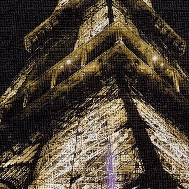Quadro Canvas La Torre Eiffel Parigi 2 di Signorbit su telaio in legno, L 100 cm x H 140 cm