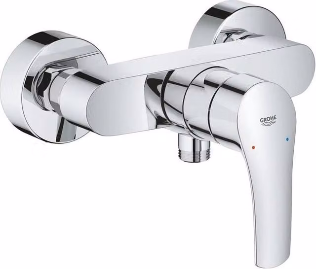 Miscelatore monocomando per doccia esterno Grohe Eurosmart con cartuccia in ceramica SilkMove e limitatore di flusso regolabile, colore cromo